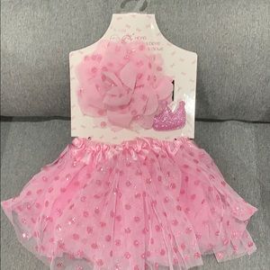 Pink infant tutu set